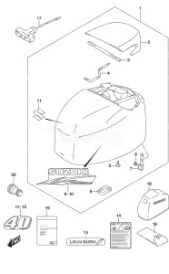 Outboard DF 40A drawing Engine Cover