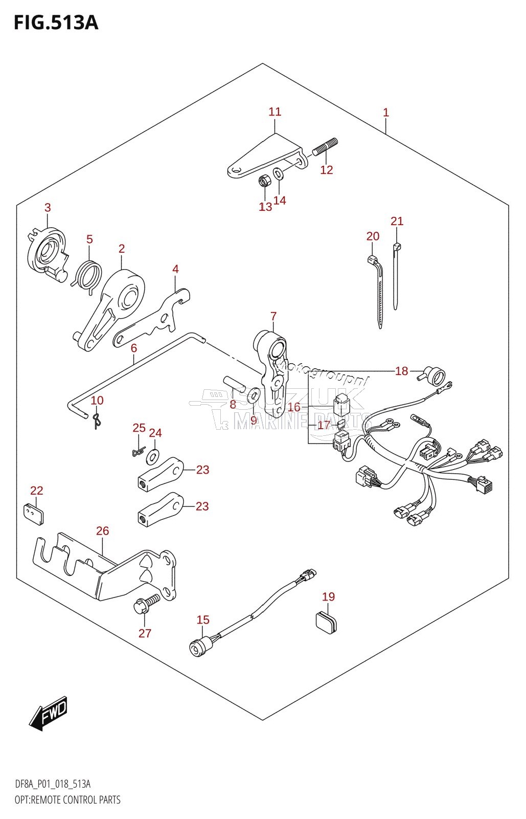 OPT:REMOTE CONTROL PARTS (DF8A,DF9.9A)