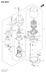 07003F-710001 (2017) 70hp E03-USA (DF70AT) DF70A drawing STARTING MOTOR