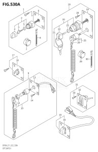 07003F-240001 (2022) 70hp E11 E40-Gen. Export 1-and 2 (DF70AT  DF70ATH  DF70ATH) DF70A drawing OPT:SWITCH (SEE NOTE)