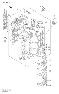 DF200Z From 20002Z-310001 (E03)  2013 drawing CYLINDER BLOCK (DF225T:E03)