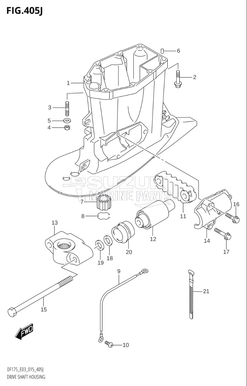 DRIVE SHAFT HOUSING (DF150ST:E03)