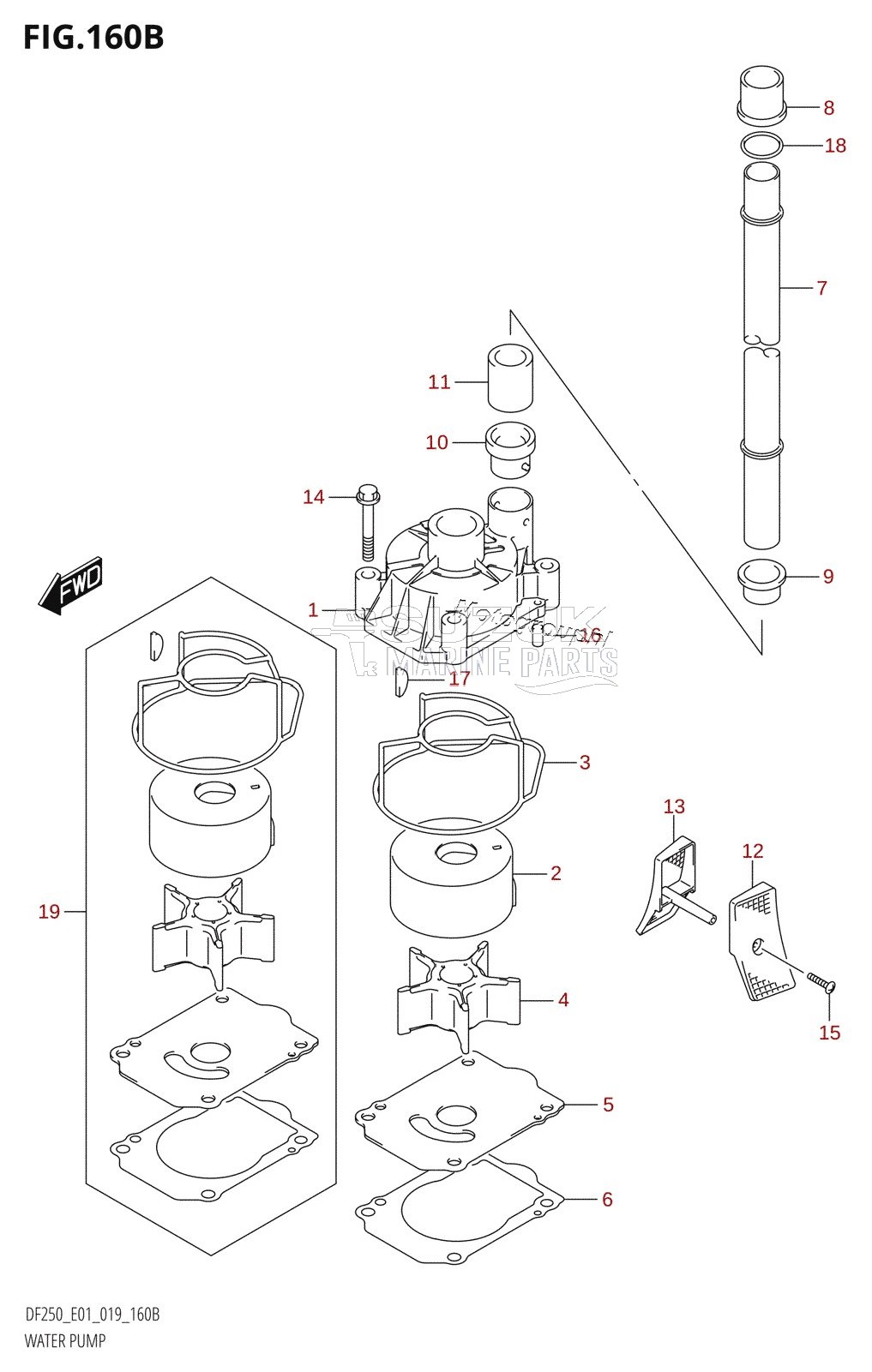 WATER PUMP (DF200T:E40)