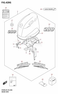 DF200AZ From 20003Z-610001 (E03)  2016 drawing ENGINE COVER (DF200AZ:E40)