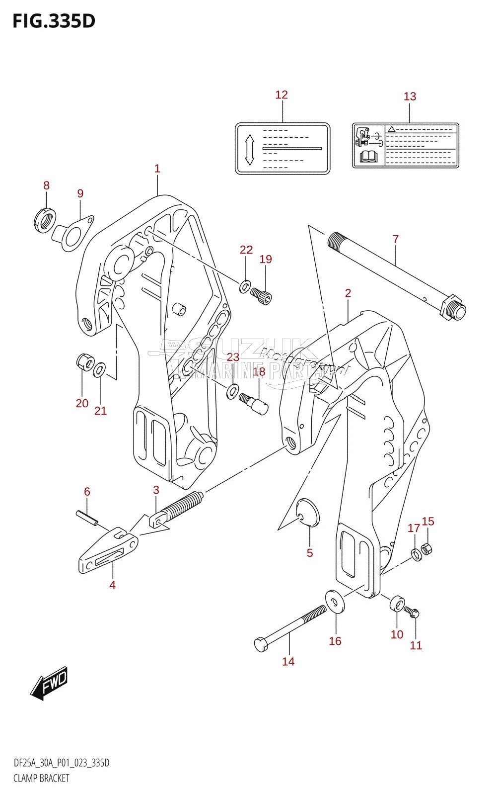 CLAMP BRACKET (DF30AQ)