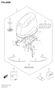 20003F-810001 (2018) 200hp E03-USA (DF200AST  DF200AT) DF200A drawing ENGINE COVER (DF200AST)