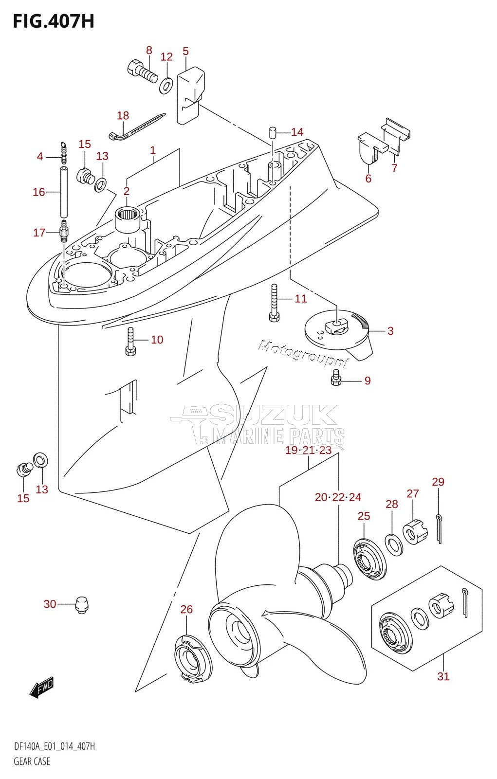 GEAR CASE (DF140AT:E40)