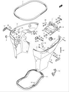  (2003) 115hp - () DF115TL drawing SIDE COVER