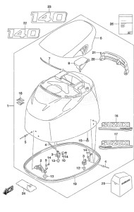 Outboard DF 140A drawing Engine Cover