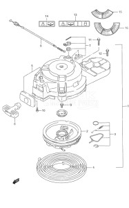 Outboard DF 9.9 drawing Recoil Starter