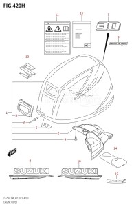 DF30A From 03003F-240001 (P01 P40)  2022 drawing ENGINE COVER (021:(DF30A,DF30AR,DF30AQ,DF30AT,DF30ATH))