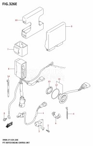 DF50AT From 05003F-440001 (E01 - E11)  2024 drawing PTT SWITCH /​ ENGINE CONTROL UNIT (DF40AST,DF50AVT,DF60AVT,DF60AVTH,DF40ASVT)