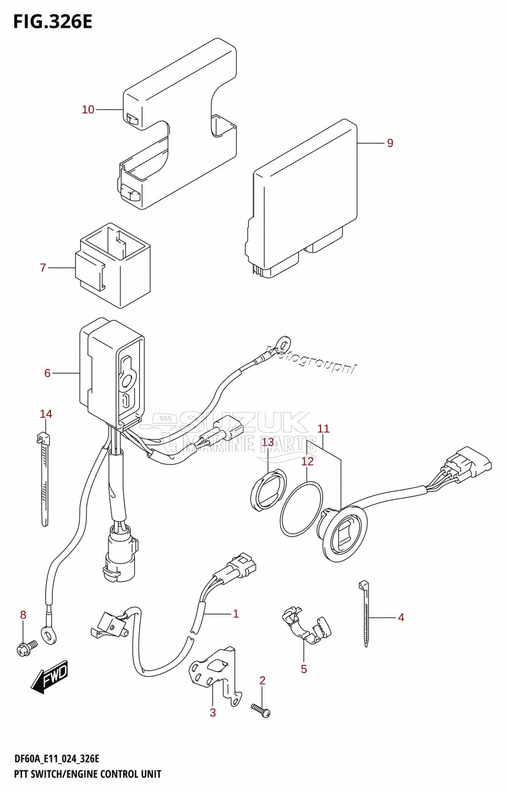 PTT SWITCH /​ ENGINE CONTROL UNIT (DF40AST,DF50AVT,DF60AVT,DF60AVTH,DF40ASVT)