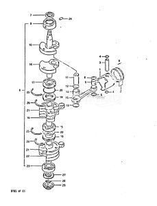 DT85 From 8501-300001 till 310443 ()  1978 drawing CRANKSHAFT