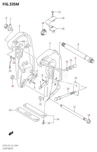 DF225Z From 22503Z-310001 (E01 E40)  2013 drawing CLAMP BRACKET (DF250Z:E40:(X-TRANSOM,XX-TRANSOM))