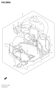 DF25 From 02503F-410001 (E03)  2014 drawing OPT:GASKET SET