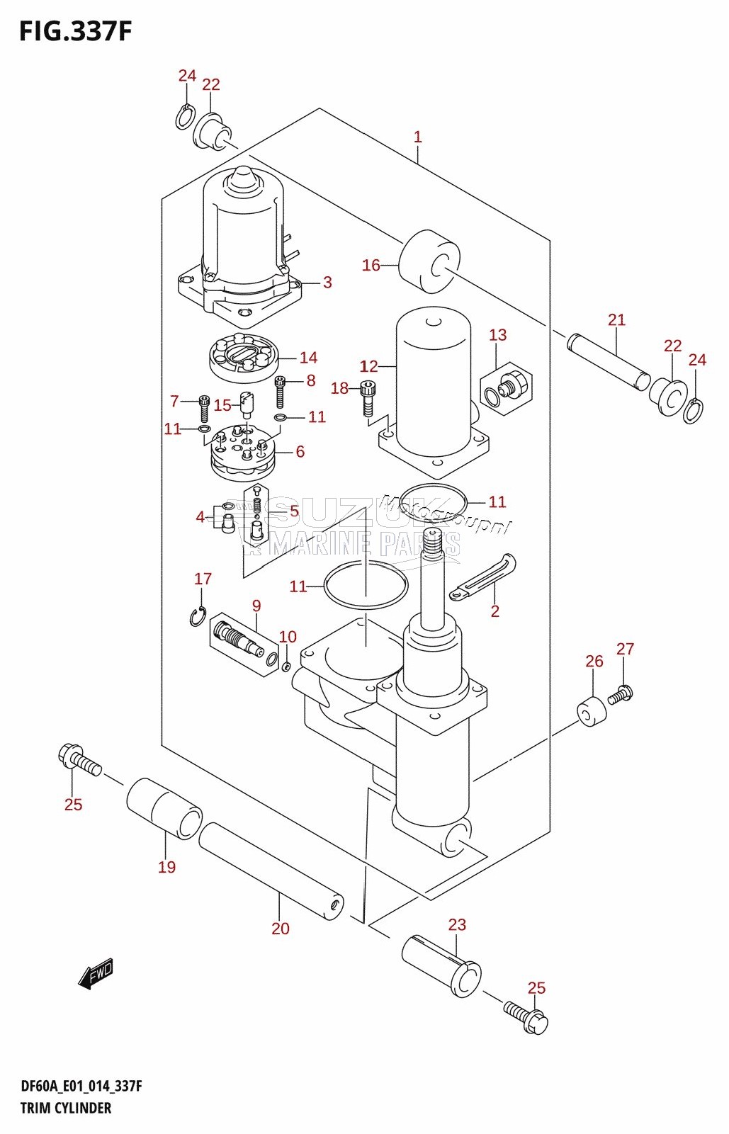 TRIM CYLINDER (DF60A:E01)