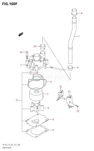 DF150Z From 15002Z-310001 (E01 E40)  2013 drawing WATER PUMP (DF175T:E40)