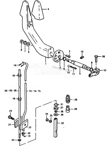 DT5 From F-10001 ()  1985 drawing CLUTCH LEVER