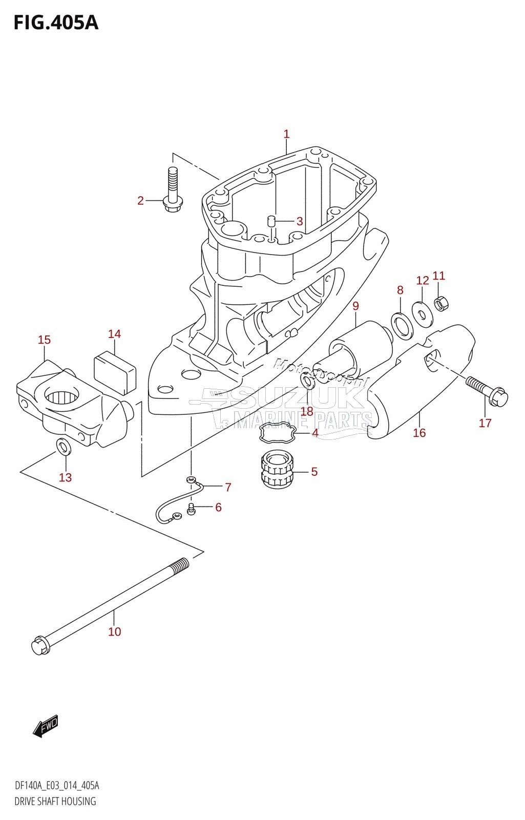 DRIVE SHAFT HOUSING (DF100AT:E03)