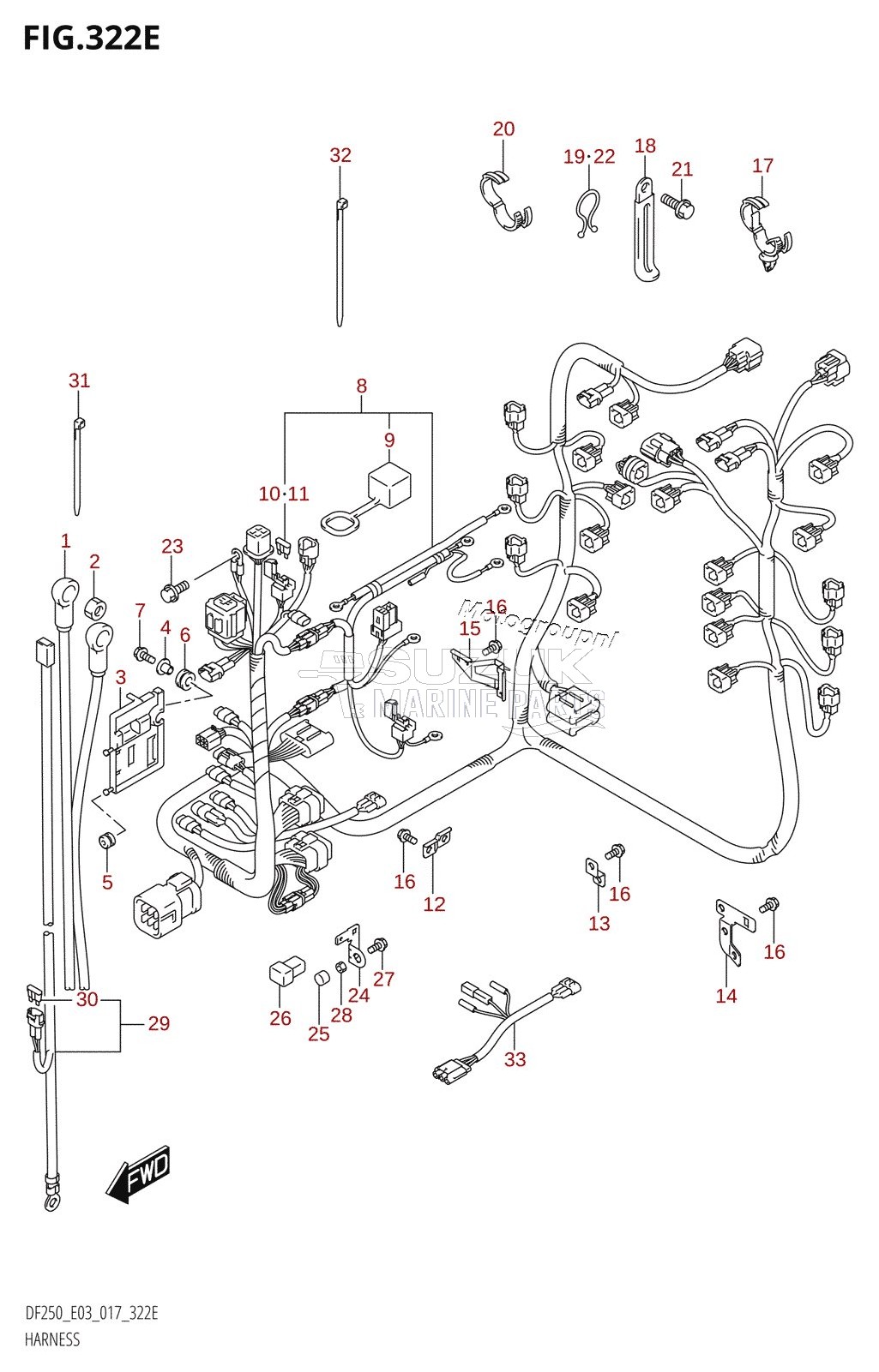 HARNESS (DF250T:E03)