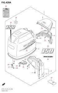 DF150Z From 15002Z-210001 (E01 E40)  2012 drawing ENGINE COVER (DF150T:E01)