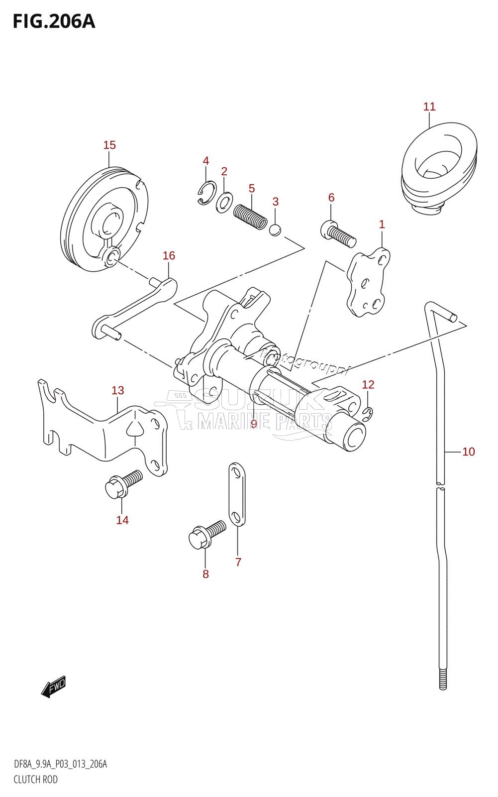 CLUTCH ROD (DF8A:P03)