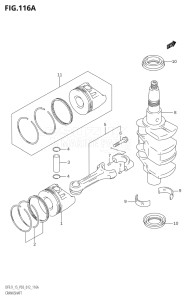 00993F-110001 (2011) 9.9hp P03-U.S.A (DF9.9T  DF9.9TH) DF9.9 drawing CRANKSHAFT