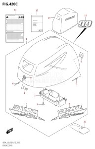 DF8A From 00801F-510001 (P01)  2015 drawing ENGINE COVER (DF9.9A:P01)