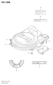 09003F-510001 (2005) 90hp E01 E40-Gen. Export 1 - Costa Rica (DF90A  DF90ATH) DF90A drawing RING GEAR COVER (DF70A:E40)