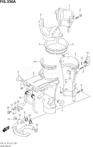 00603F-340001 (2023) 6hp P03-U.S.A (DF6A) DF6A drawing SWIVEL BRACKET