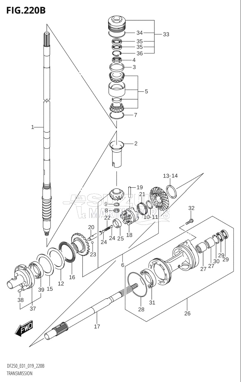 TRANSMISSION (DF200T:E40)