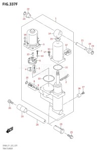 04005F-240001 (2022) 40hp E34-Italy (DF40ASVT  DF40ASVT) DF40A drawing TRIM CYLINDER ((DF50AVT,DF50AVTH,DF60AVT,DF40ASVT,DF60AVTH):(022,023))