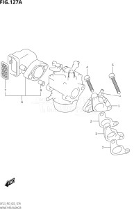 00252F-140001 (2021) 2.5hp P03-U.S.A (DF2.5   DF2.5M1) DF2.5 drawing INTAKE PIPE / SILENCER