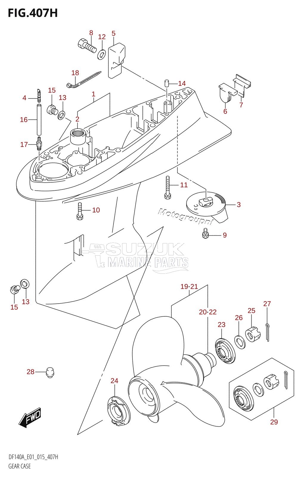 GEAR CASE (DF140AZ:E01)