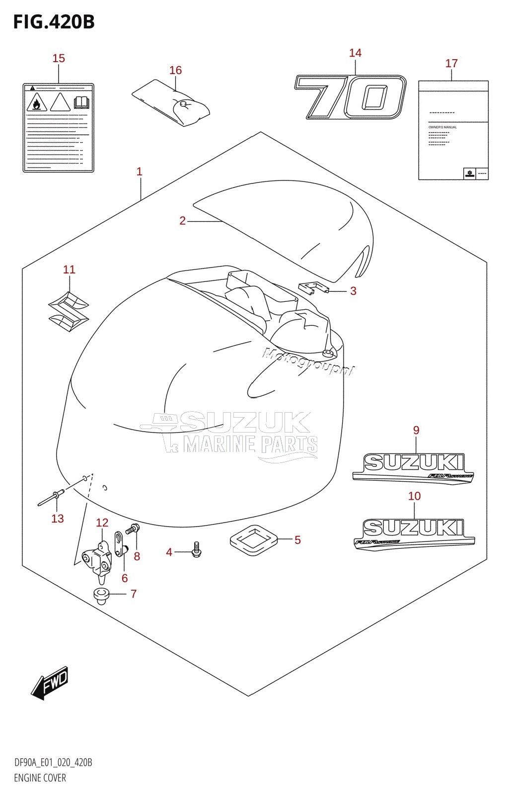 ENGINE COVER (DF70A:E40)