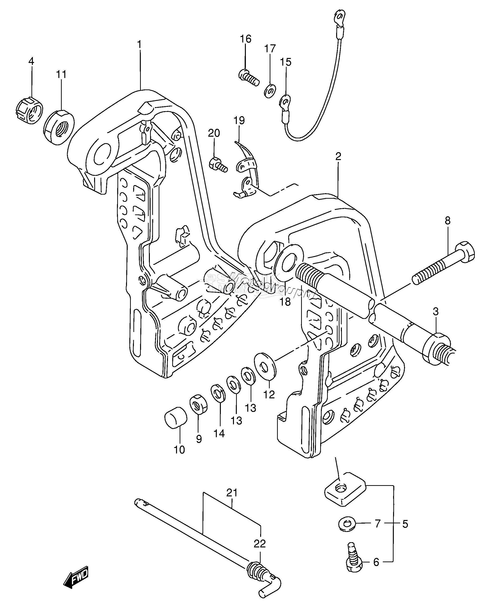 CLAMP BRACKET (DT115Q:E38)