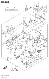 08002F-140001 (2021) 80hp E01 E40-Gen. Export 1 - Costa Rica (DF80AT) DF80A drawing TILLER HANDLE (DF90AWQH)