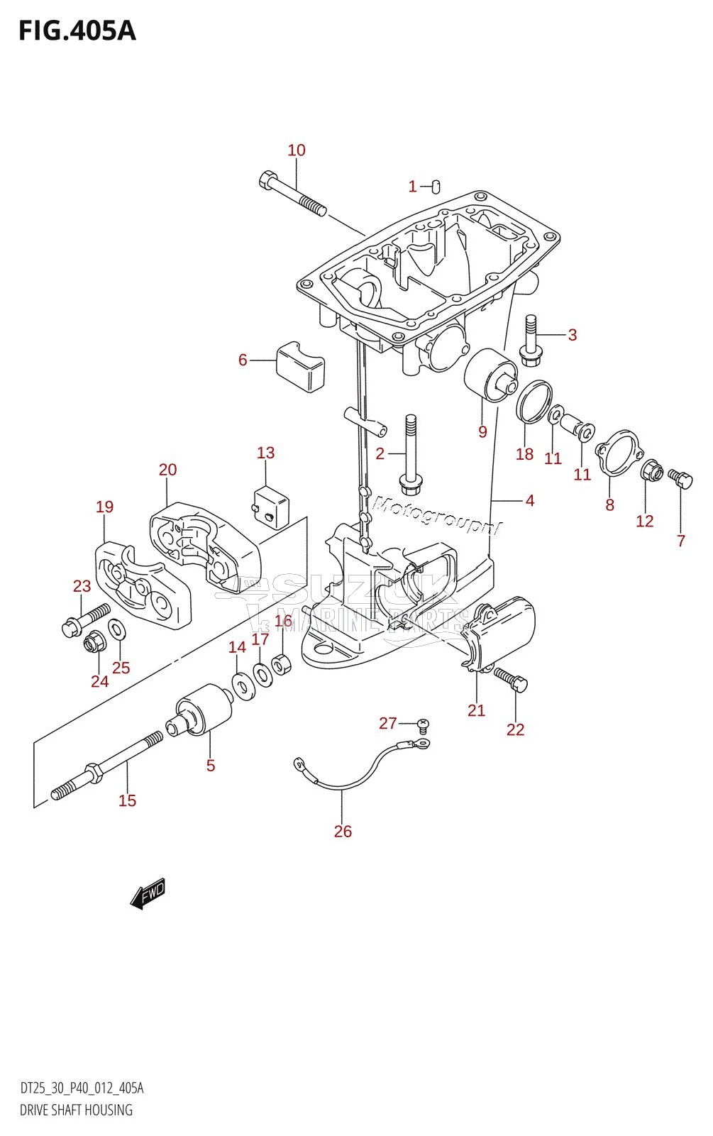 DRIVE SHAFT HOUSING (DT25K:P36)