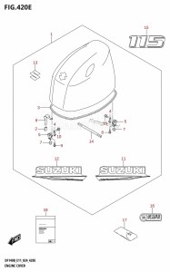 DF115BT From 11506F-440001 (E11 - E40)  2024 drawing ENGINE COVER (DF115BT,DF115BZ)