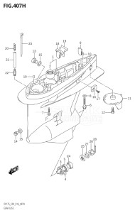 15002Z-610001 (2016) 150hp E03-USA (DF150Z) DF150Z drawing GEAR CASE (DF175ZG:E03)