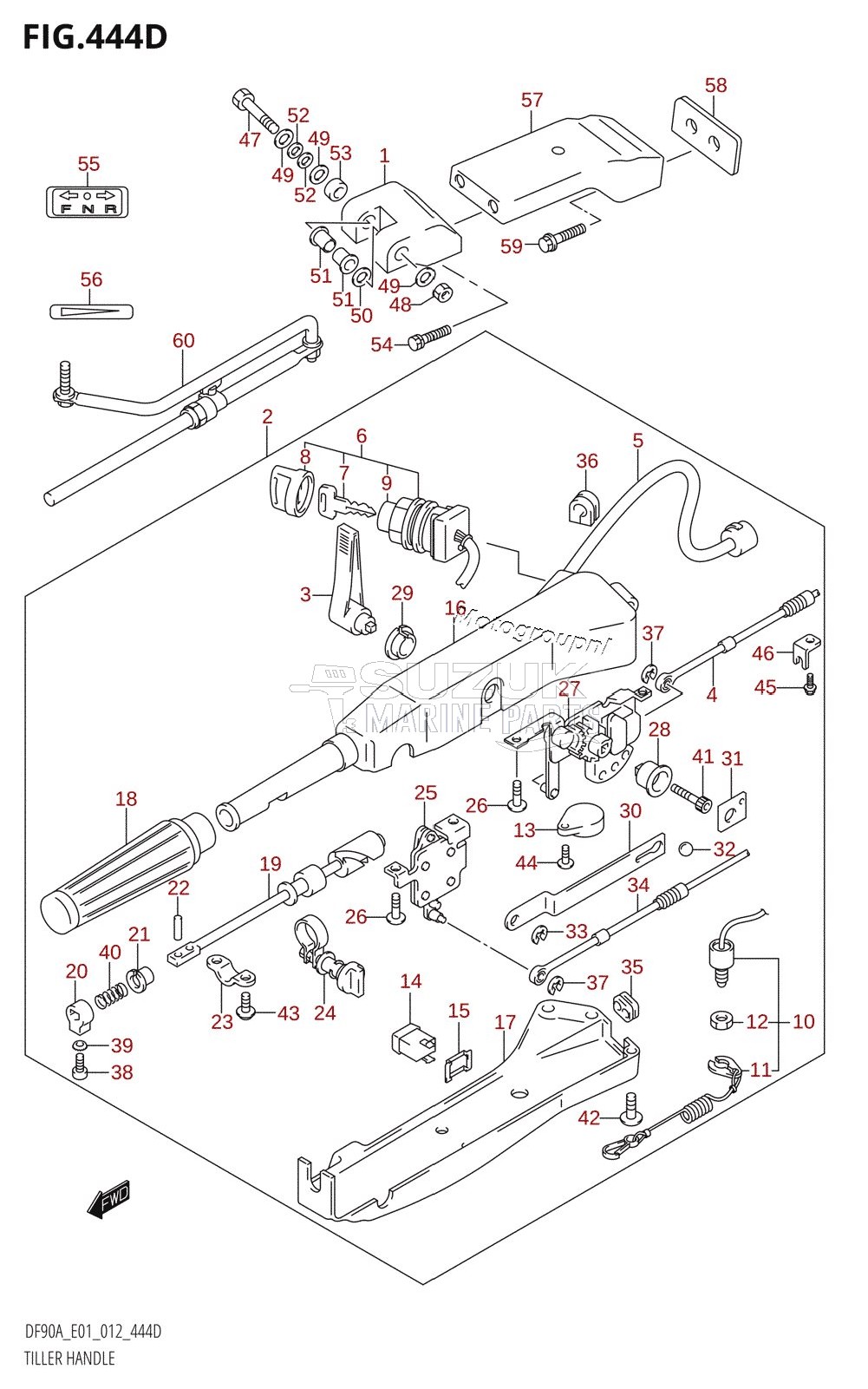 TILLER HANDLE (DF90ATH:E40)