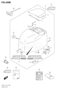 04004F-340001 (2023) 40hp E34-Italy (DF40AST) DF40A drawing ENGINE COVER (DF40A:E03:020)