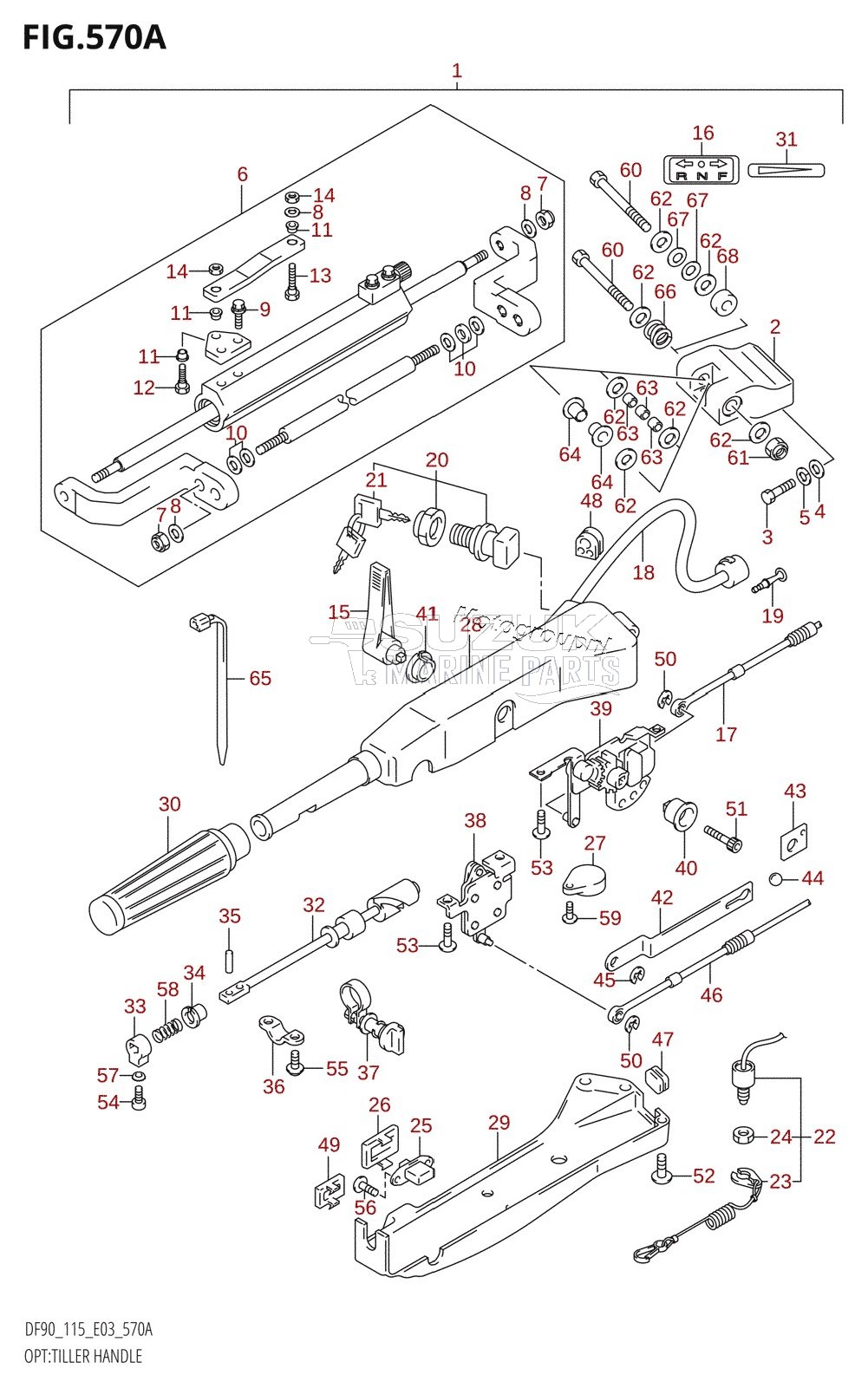 OPT:TILLER HANDLE (K1,K2,K3)