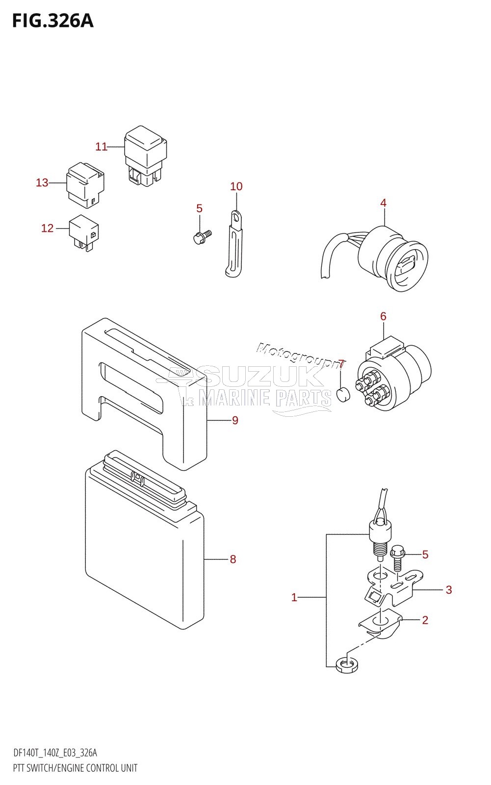 PTT SWITCH /​ ENGINE CONTROL UNIT (K2,K3)