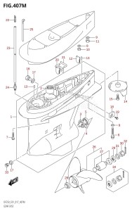 DF200 From 20002F-710001 (E01 E40)  2017 drawing GEAR CASE (DF250Z:E40)