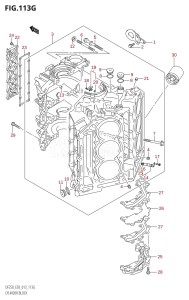 DF250Z From 25003Z-310001 (E03)  2013 drawing CYLINDER BLOCK (DF250ST:E03)