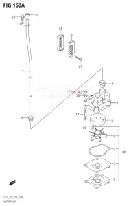 DF25 From 02503F-410001 (E03)  2014 drawing WATER PUMP (DF25:E03)