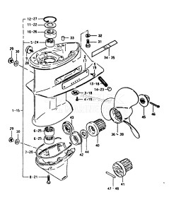 DT25 From 2501-100001 ()  1982 drawing GEAR CASE (DT25 (G, J, VZ))