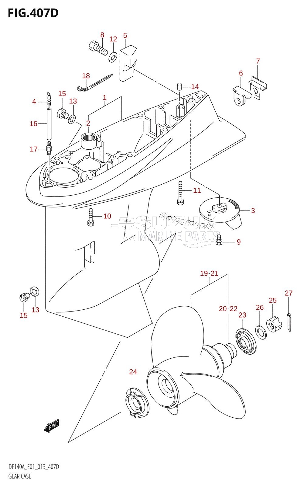 GEAR CASE (DF140AZ:E40)